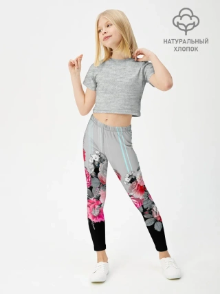 Леггинсы для девочки / Розы
