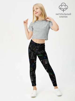 Леггинсы для девочки / Русский орнамент