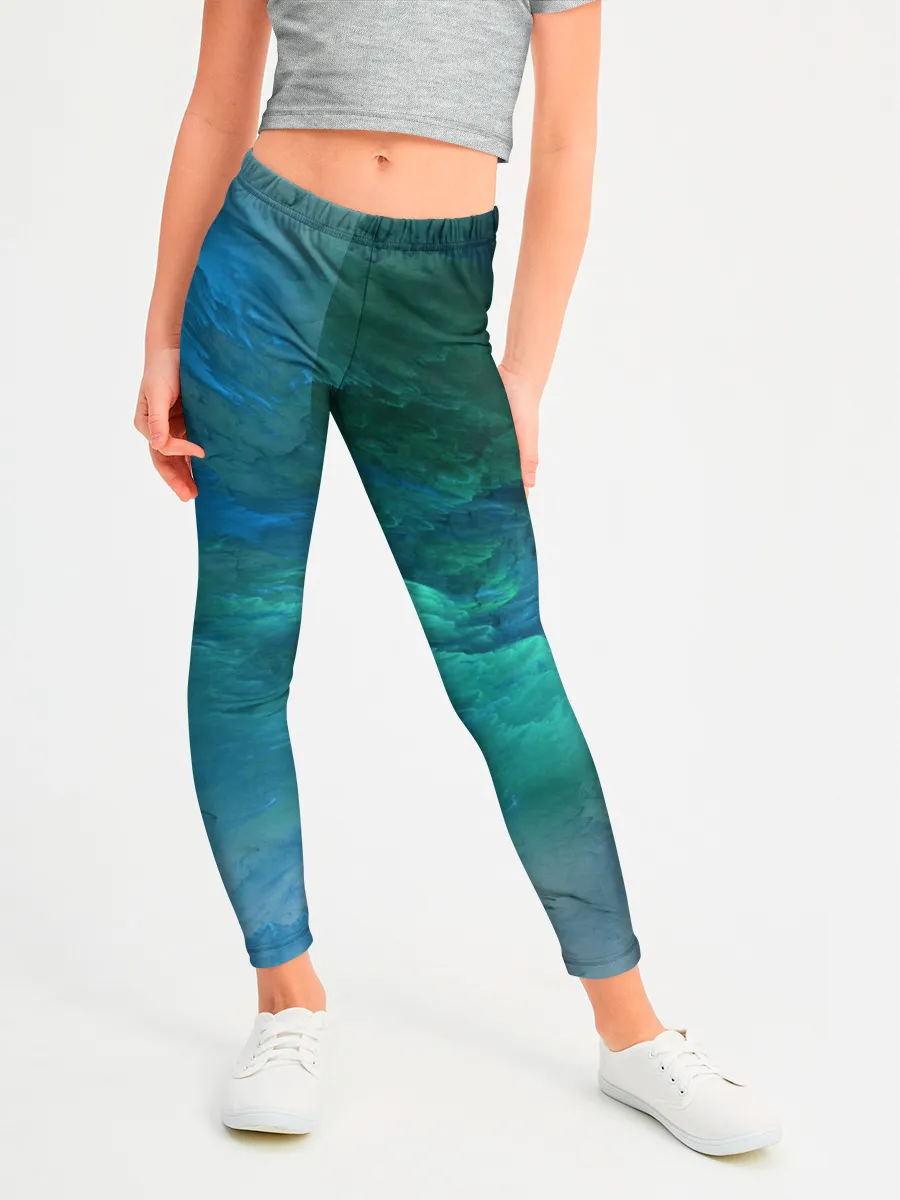 Леггинсы для девочки / Изумрудные Облака