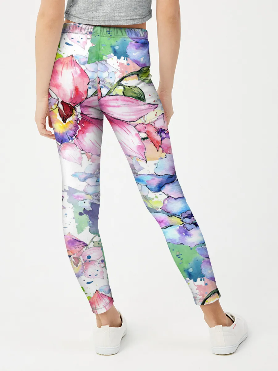 Леггинсы для девочки / Цветы