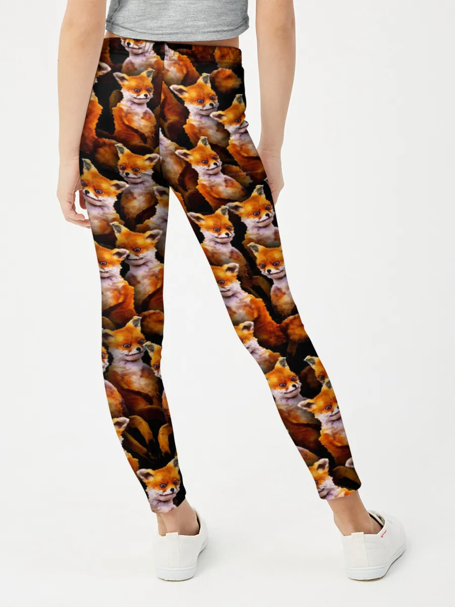 Леггинсы для девочки / Упоротые лисы