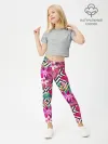 Леггинсы для девочки / Тропические цветы