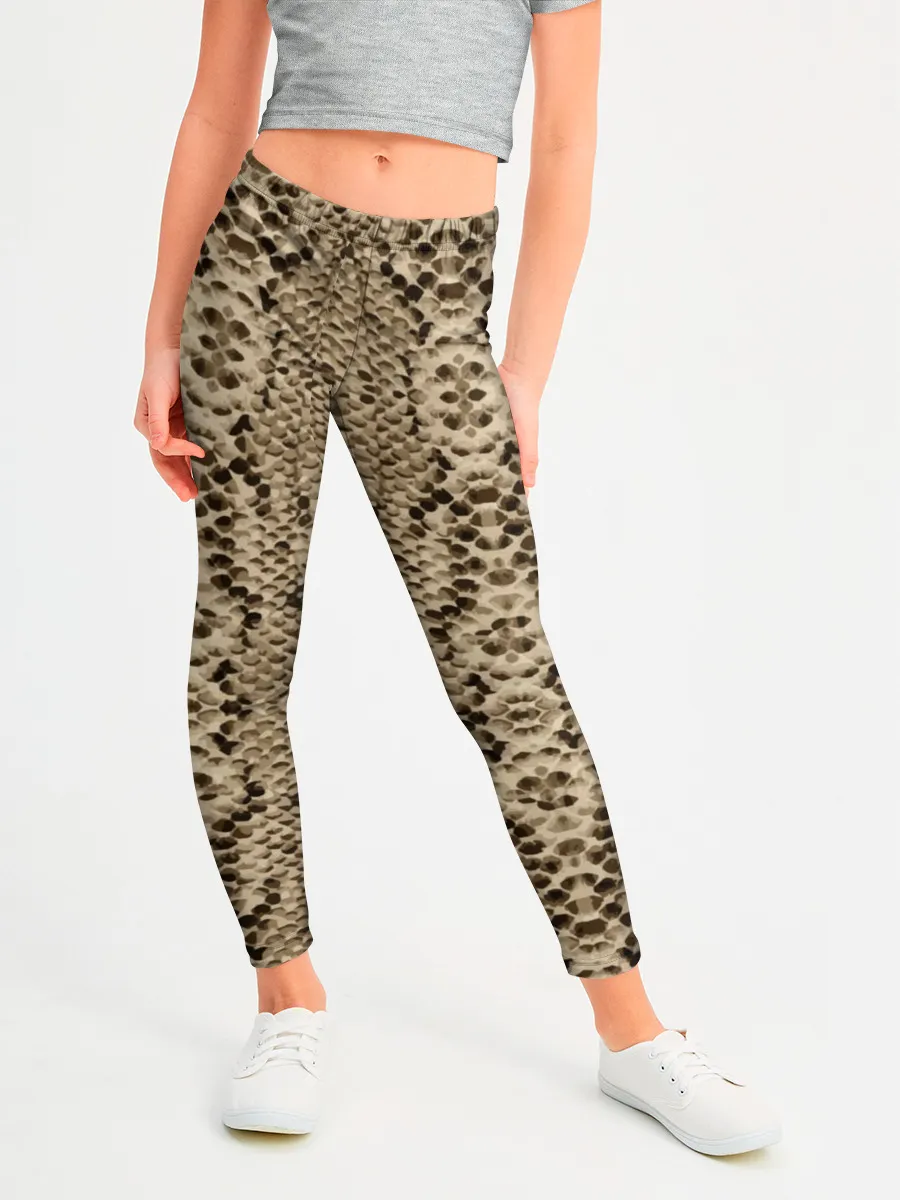 Леггинсы для девочки / Кожа питона