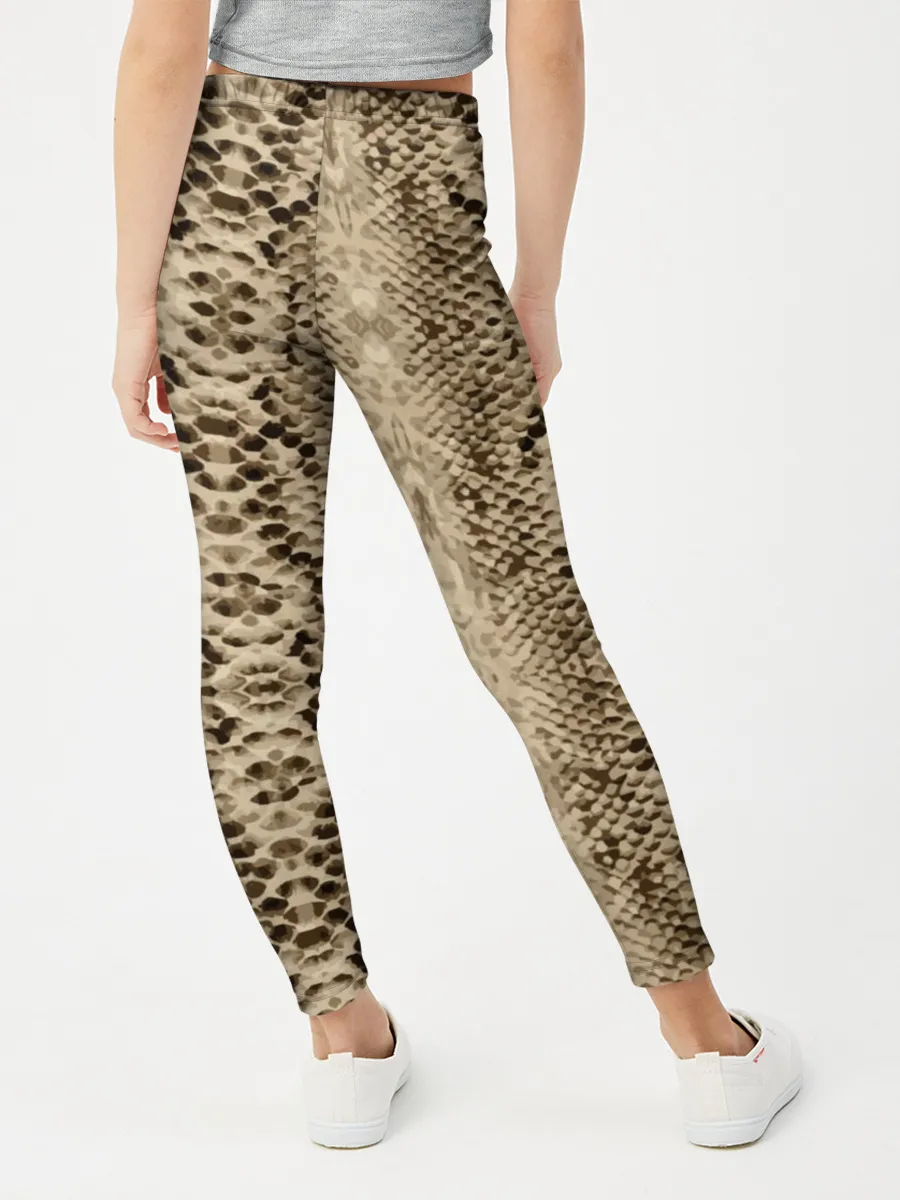 Леггинсы для девочки / Кожа питона
