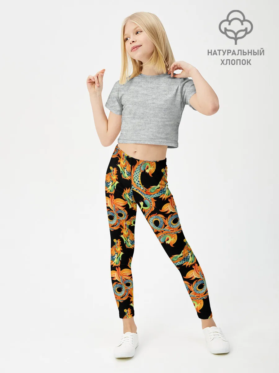 Леггинсы для девочки / Драконы