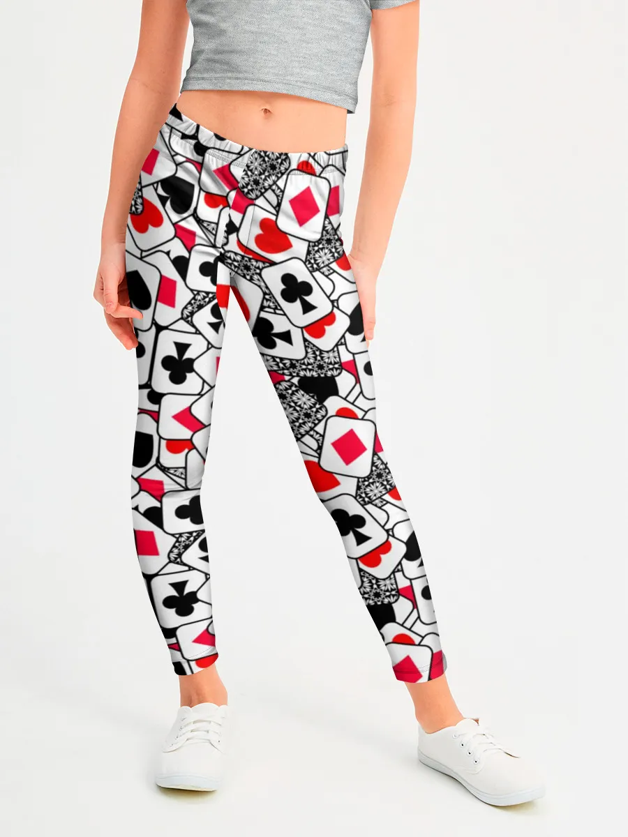 Леггинсы для девочки / Игральные карты