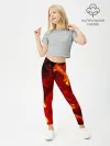 Леггинсы для девочки / Огненная лава
