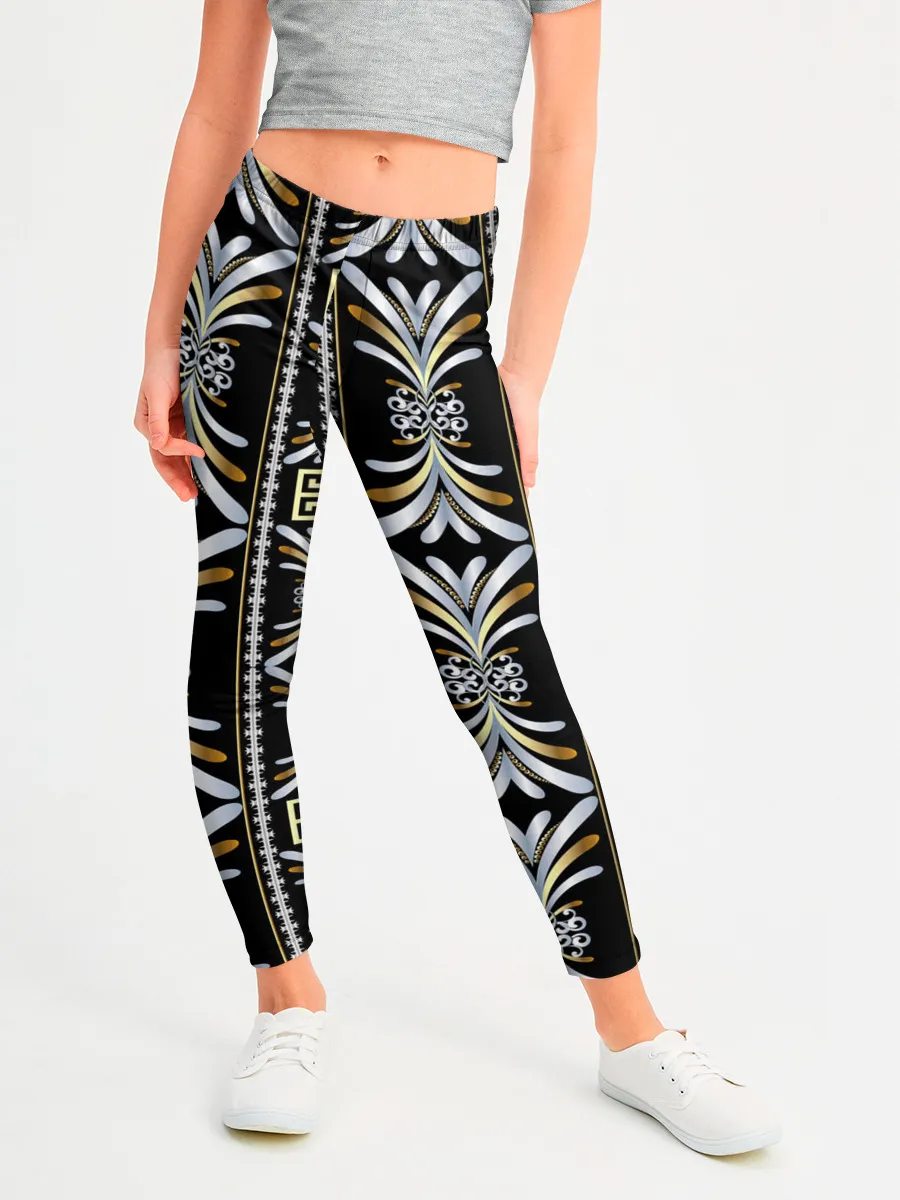 Леггинсы для девочки / silver