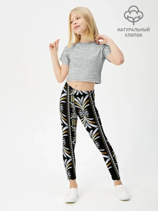 Леггинсы для девочки / silver