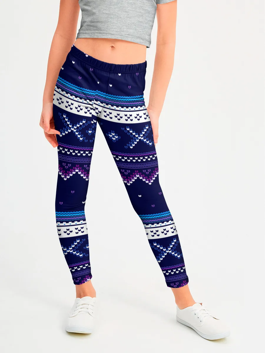 Леггинсы для девочки / Яркий узор 2