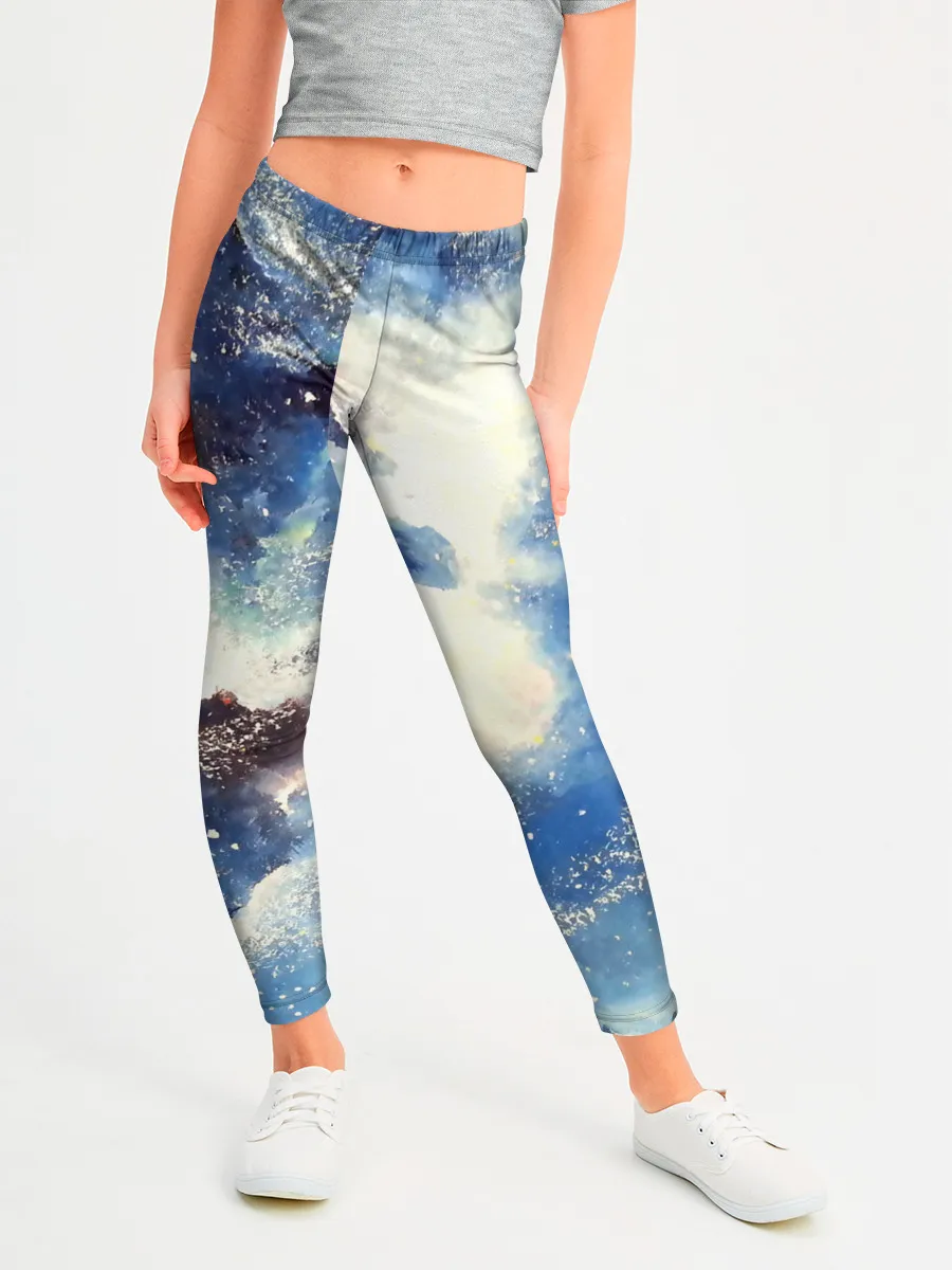 Леггинсы для девочки / Ёжик в космосе