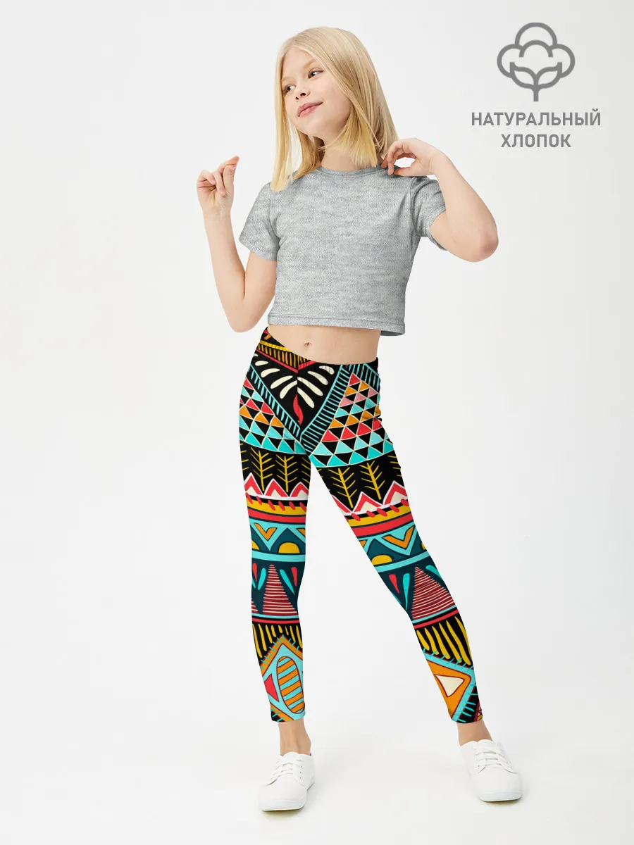 Леггинсы для девочки / Африканский стиль