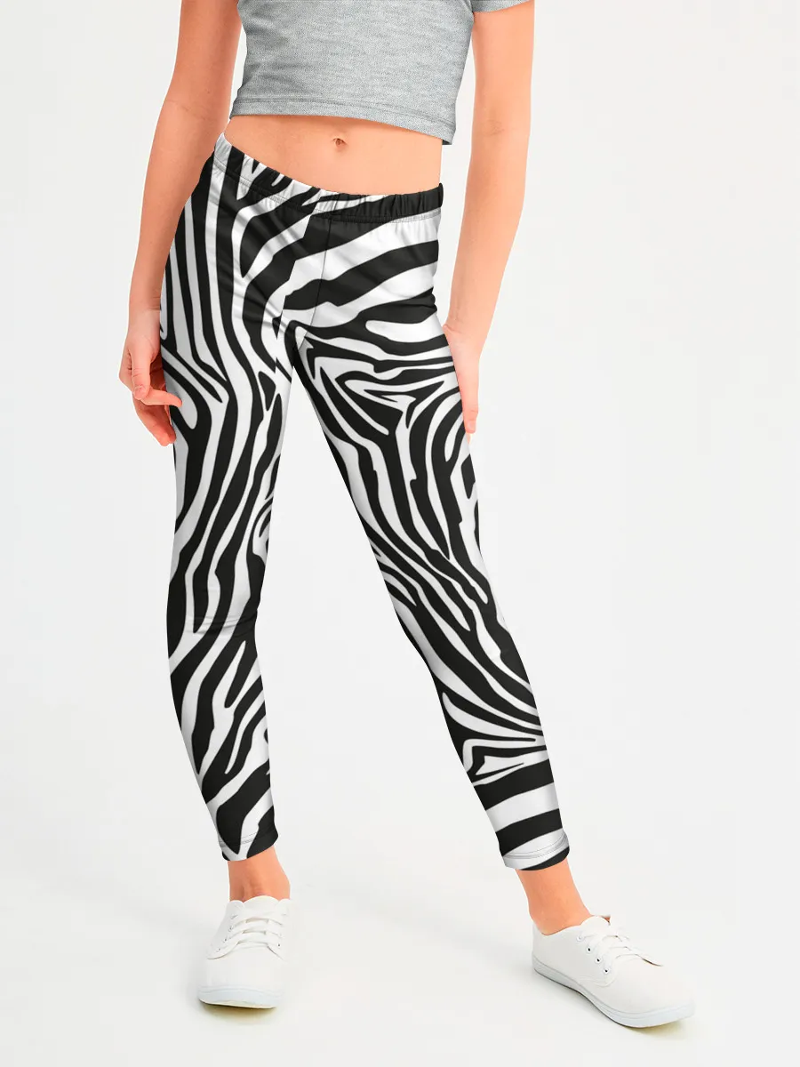 Леггинсы для девочки / Полосы зебры