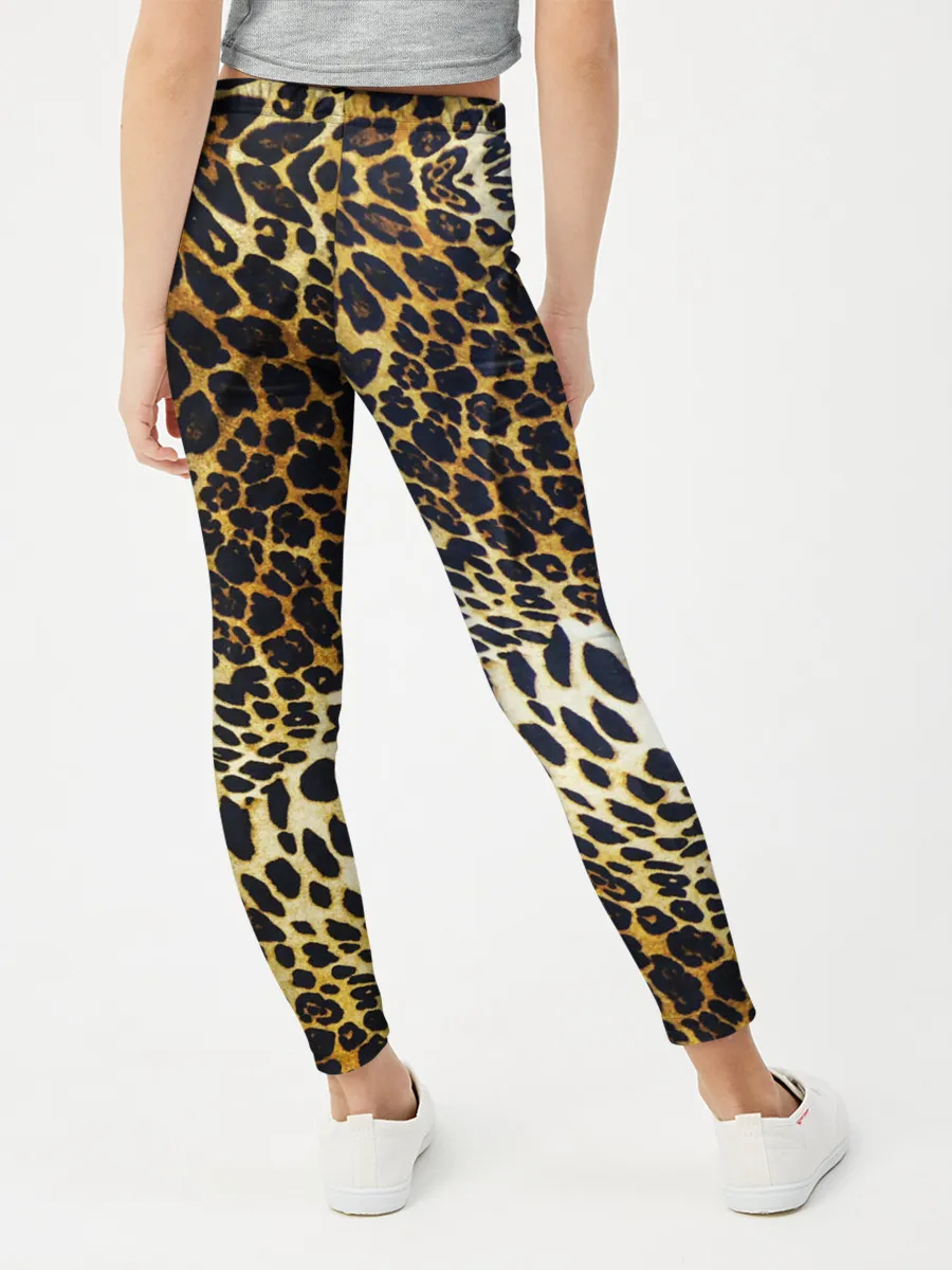 Леггинсы для девочки / Шкура леопарда