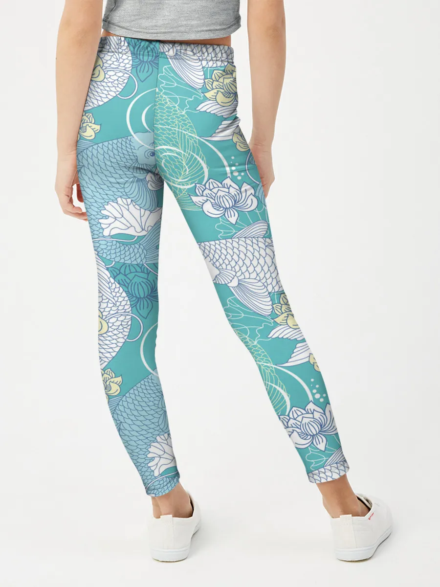 Леггинсы для девочки / Карпы Кои