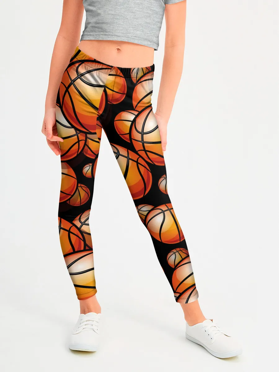 Леггинсы для девочки / Баскетбольные мячи