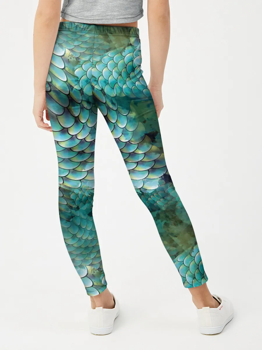 Леггинсы для девочки / Чешуя русалки