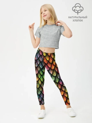 Леггинсы для девочки / Чешуя дракона