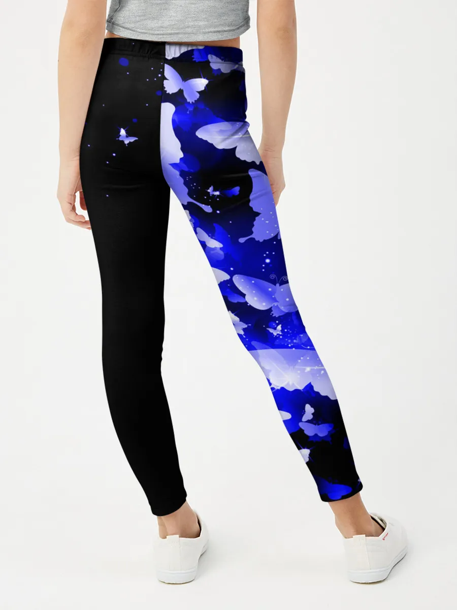 Леггинсы для девочки / СИНИЕ БАБОЧКИ