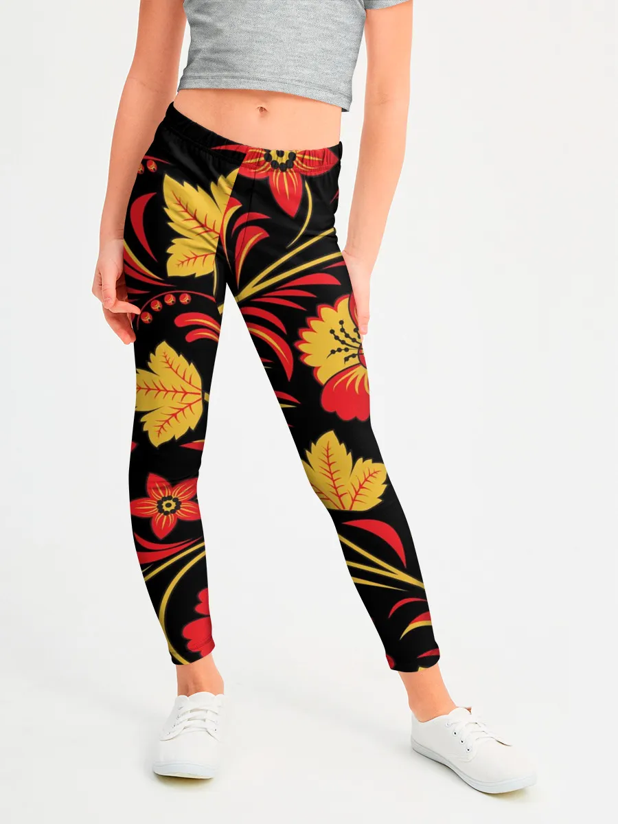 Леггинсы для девочки / Хохлома