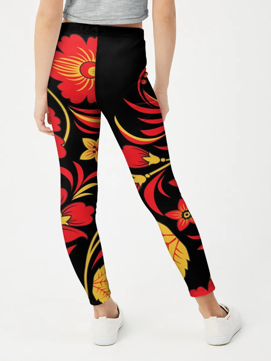 Леггинсы для девочки / Хохлома