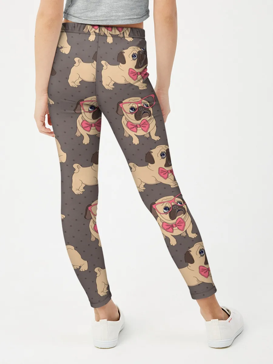 Леггинсы для девочки / Мопсы