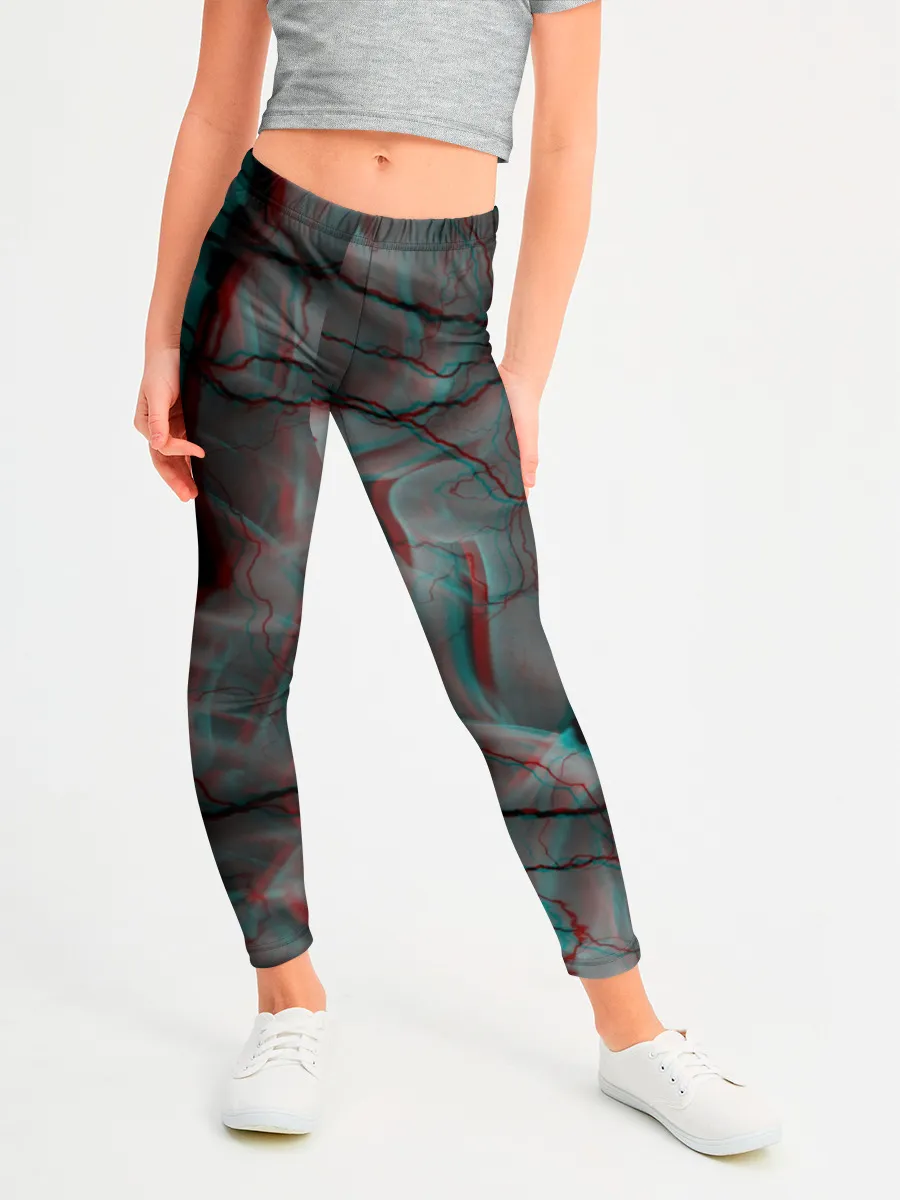 Леггинсы для девочки / МОЛНИИ GLITCH