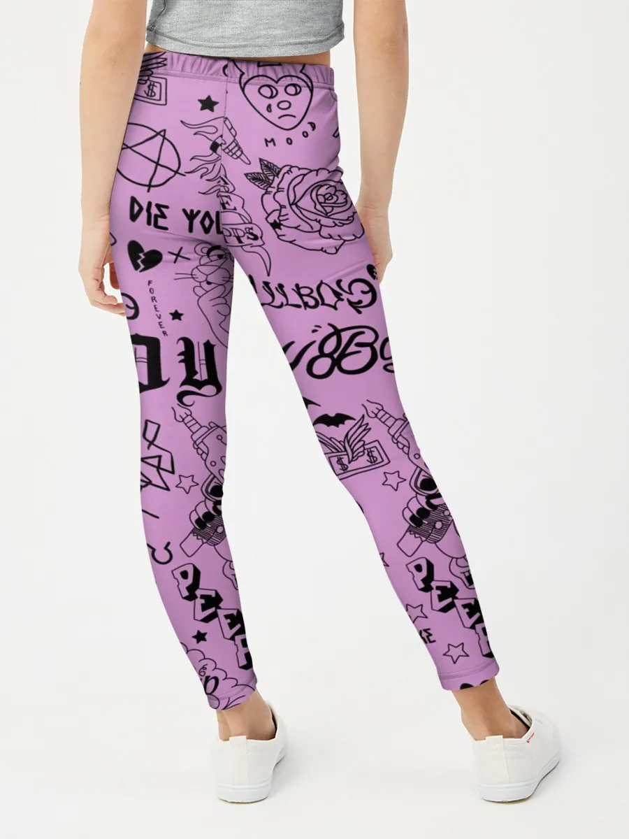 Леггинсы для девочки / Lil Peep Tattoo