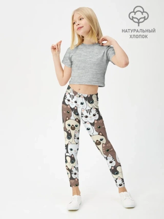 Леггинсы для девочки / Котики