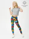 Леггинсы для девочки / Разноцветные котики