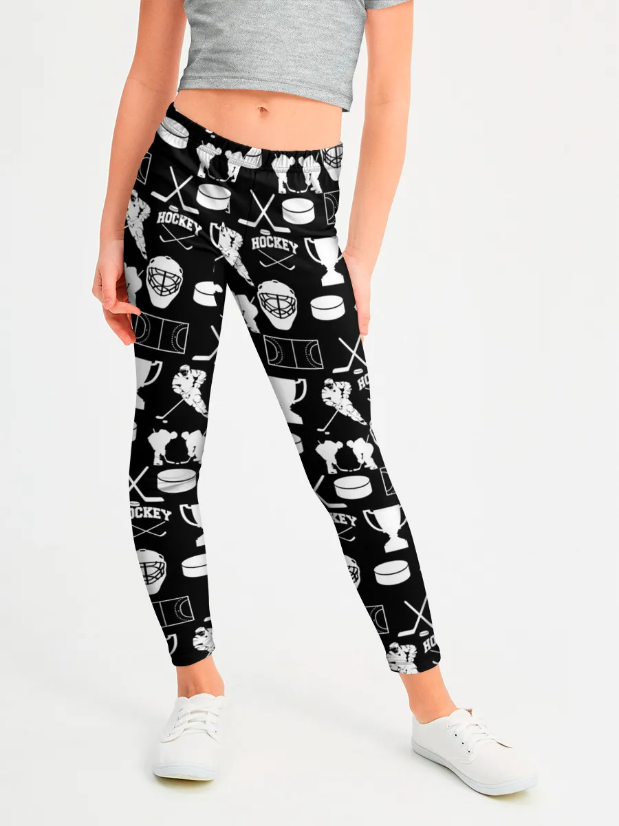 Леггинсы для девочки / ХОККЕЙ