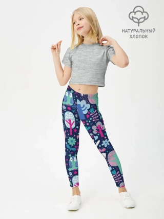 Леггинсы для девочки / Лесные животные