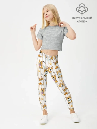 Леггинсы для девочки / Вельш корги пемброк