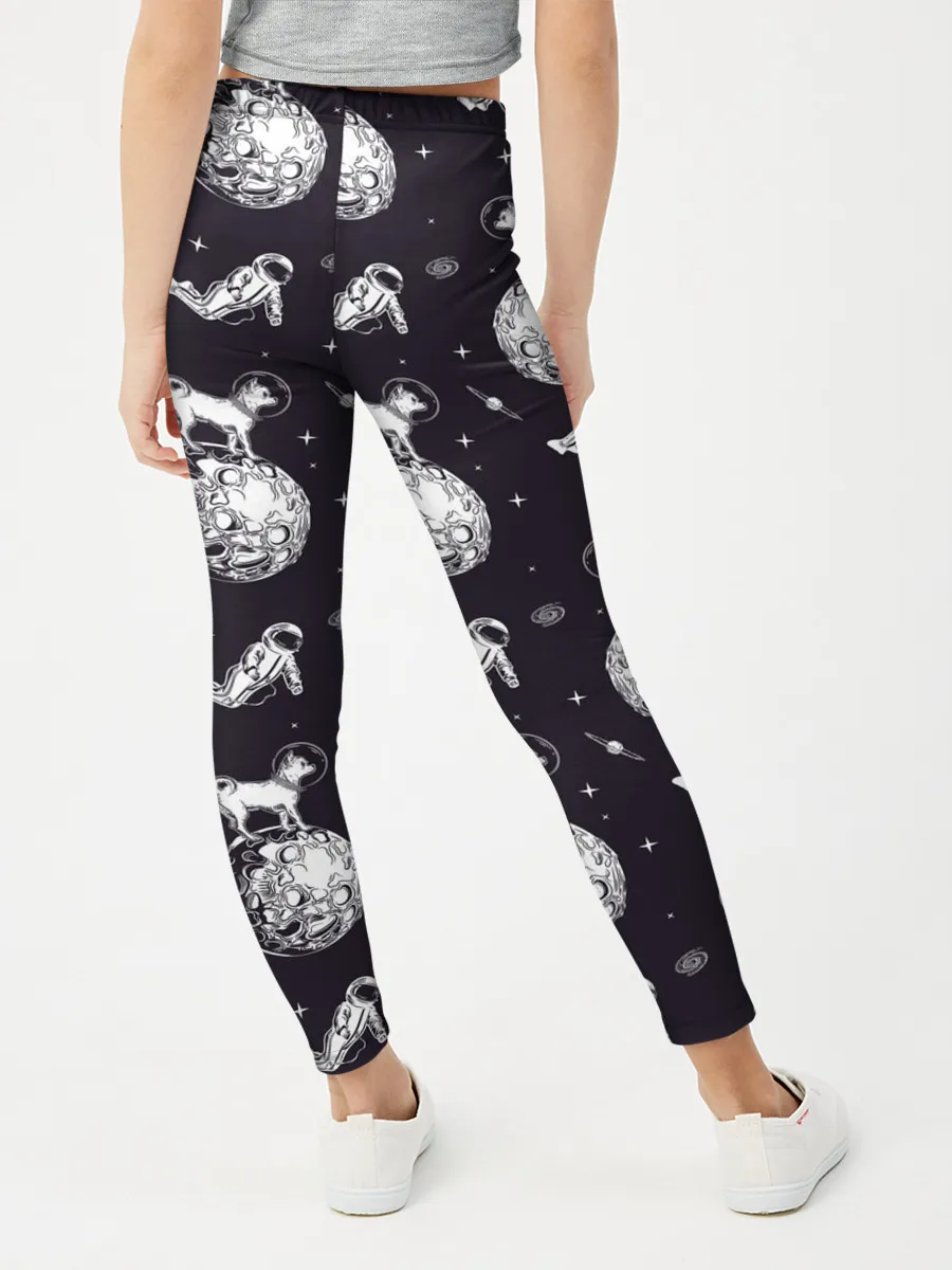 Леггинсы для девочки / Собаки - астронавты