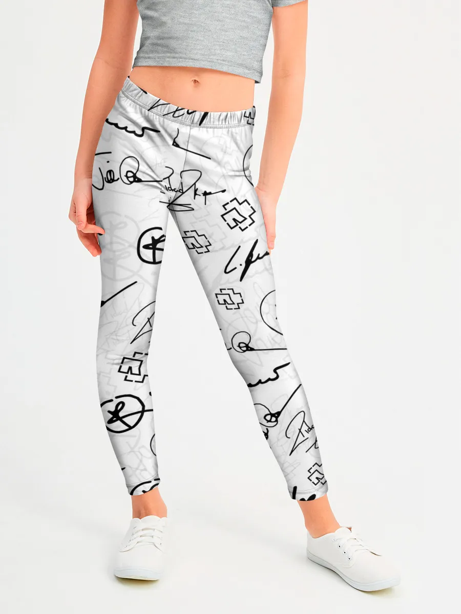 Леггинсы для девочки / RAMMSTEIN АВТОГРАФЫ