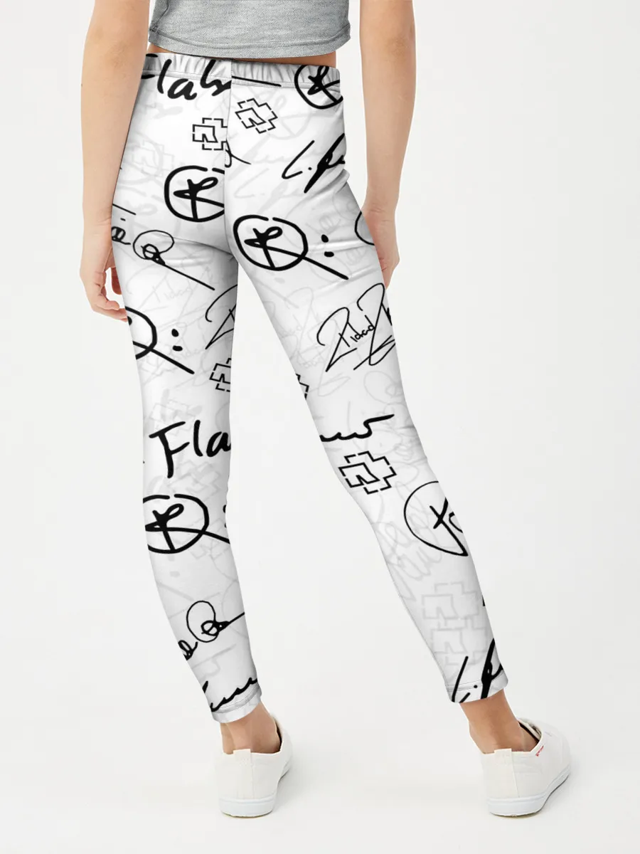 Леггинсы для девочки / RAMMSTEIN АВТОГРАФЫ