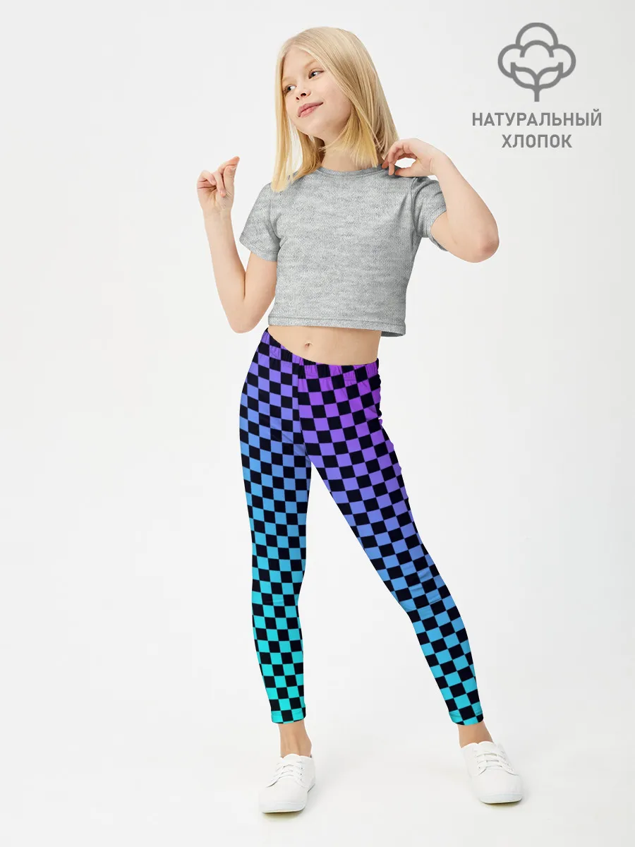 Леггинсы для девочки / Checkerboard gradient
