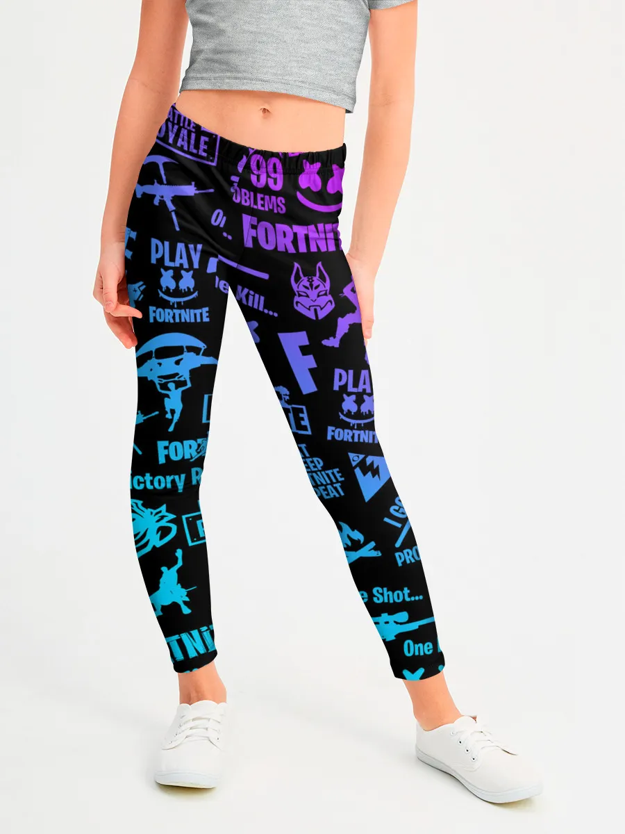 Леггинсы для девочки / FORTNITE NEON | ФОРТНАЙТ НЕОН