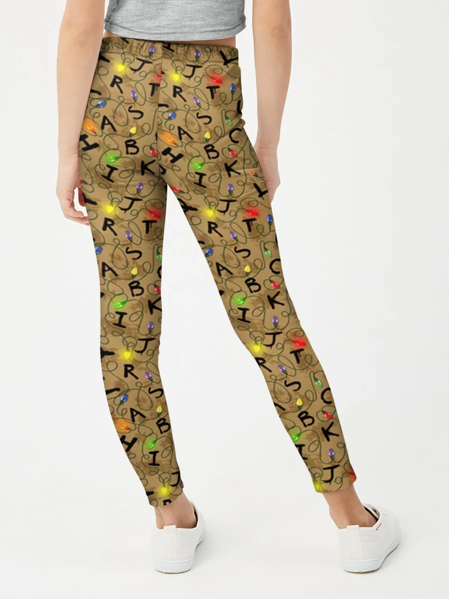 Леггинсы для девочки / STRANGER THINGS PATTERN