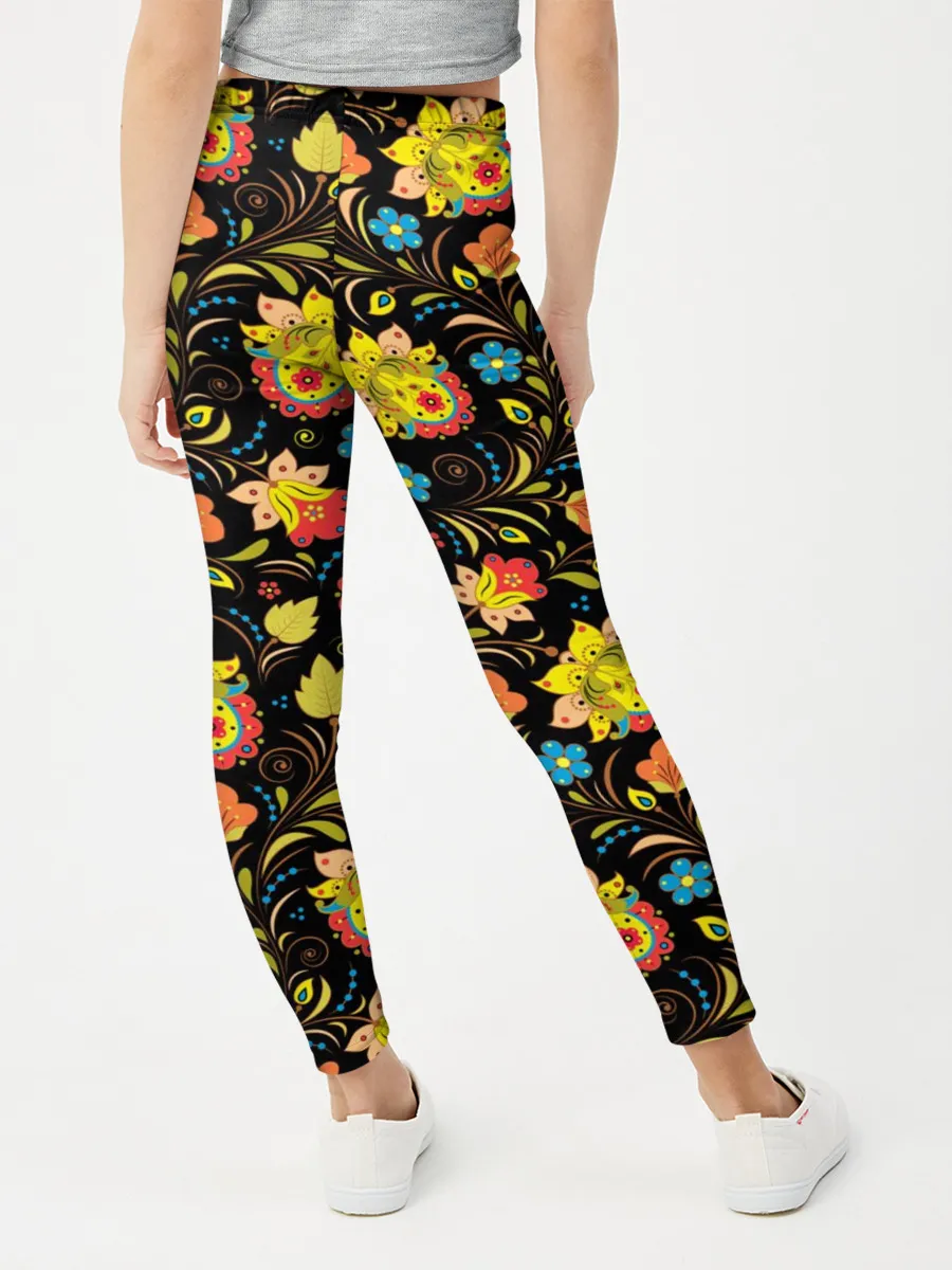 Леггинсы для девочки / Хохлома