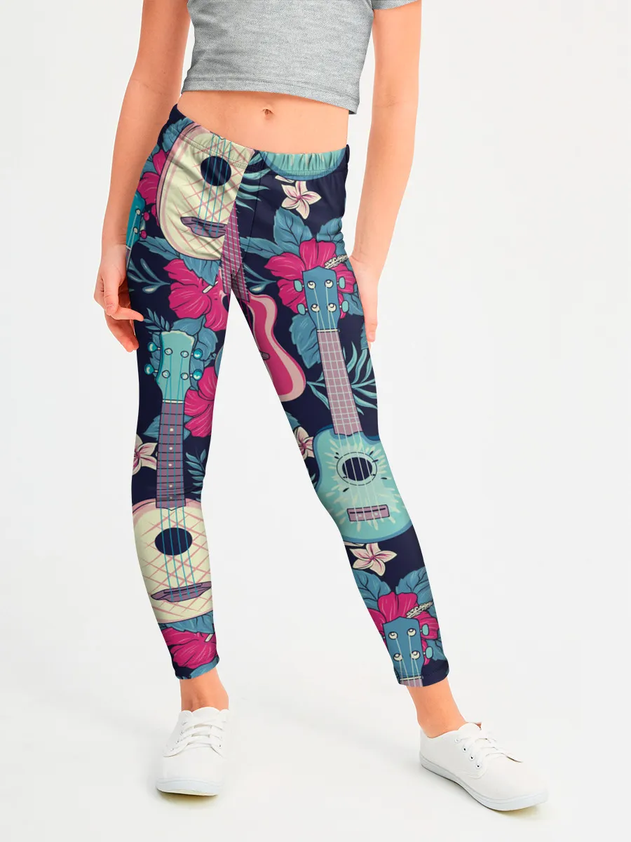Леггинсы для девочки / Укулеле фруктовые