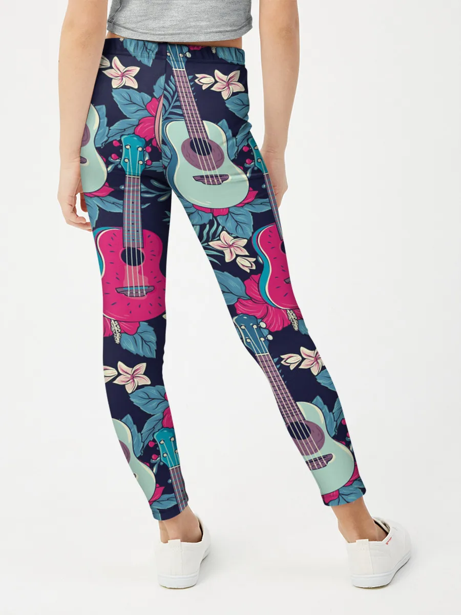 Леггинсы для девочки / Укулеле фруктовые