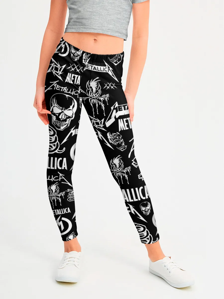 Леггинсы для девочки / METALLICA LOGOBOMBING