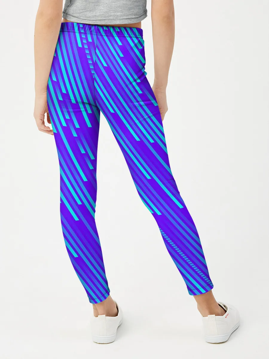 Леггинсы для девочки / Неоновые Линии