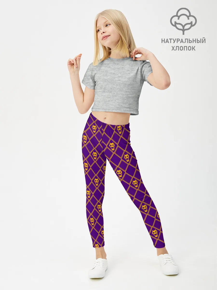 Леггинсы для девочки / KILLER QUEEN розовый паттерн