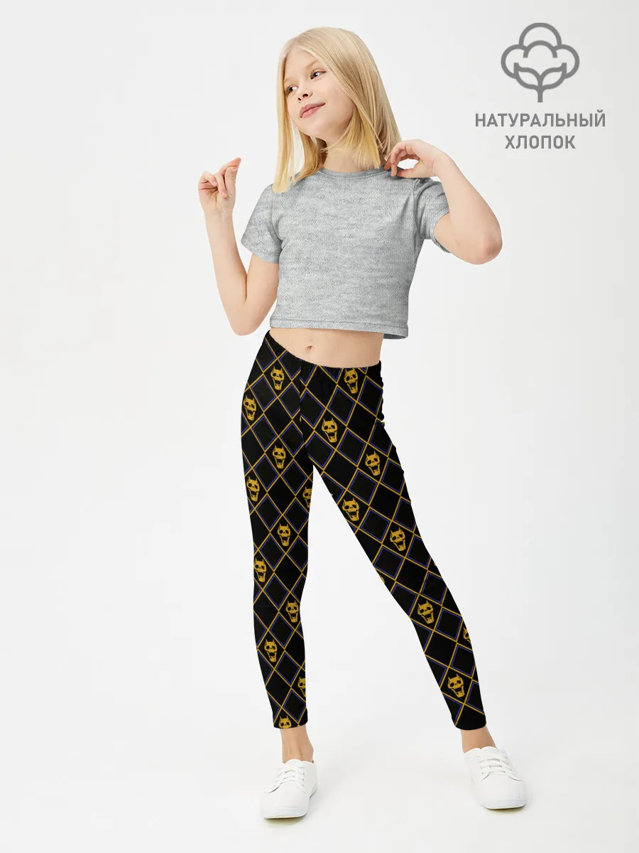 Леггинсы для девочки / KILLER QUEEN желтый паттерн