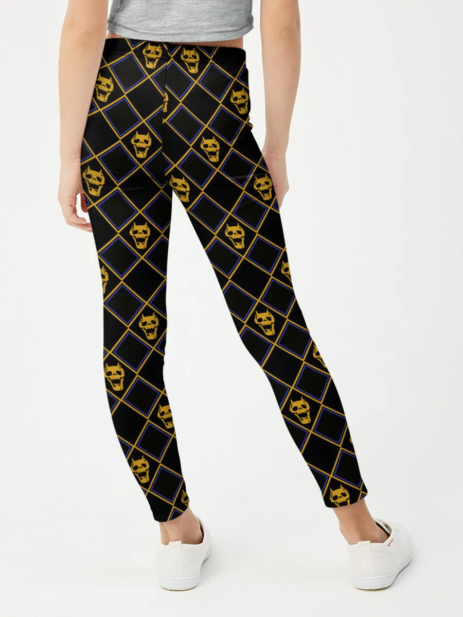 Леггинсы для девочки / KILLER QUEEN желтый паттерн