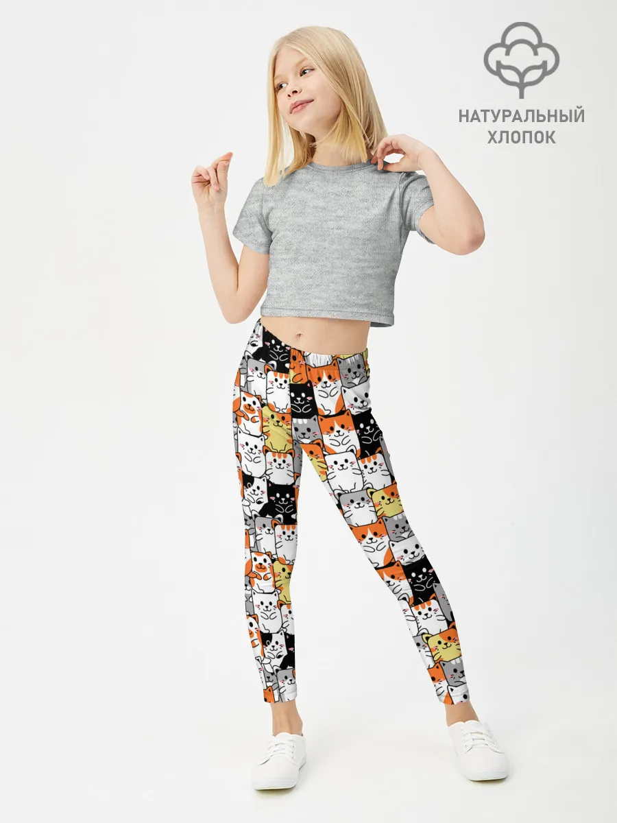 Леггинсы для девочки / Котики