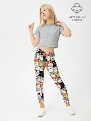 Леггинсы для девочки / Котики
