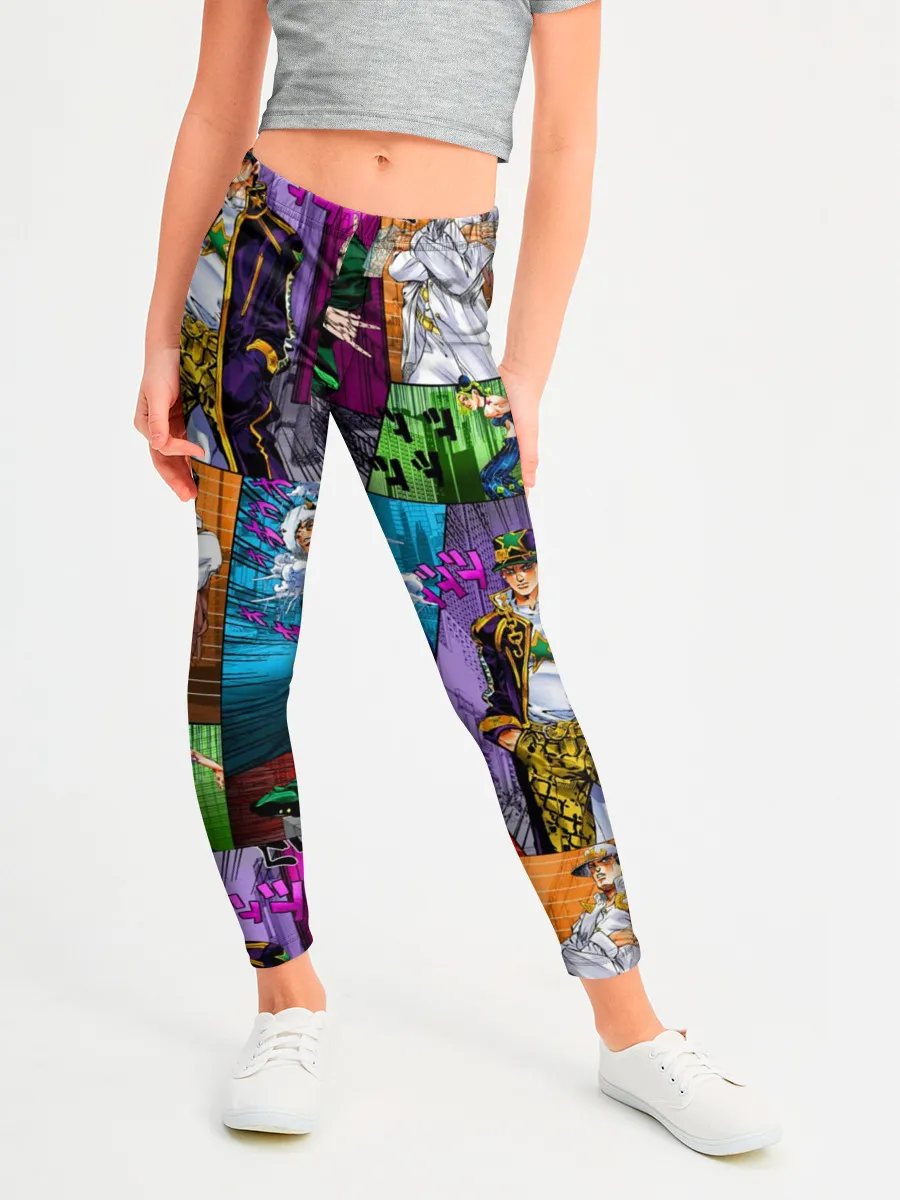 Леггинсы для девочки / Паттерн джоджо кира спидвагон